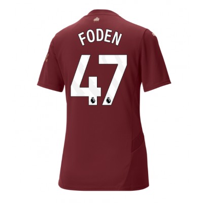 Fotbalové Dres Manchester City Phil Foden #47 Dámské Alternativní 2024-25 Krátký Rukáv Fotbalové Dres Manchester City Phil Foden #47 Dámské Alternativní 2024-25 Krátký Rukáv